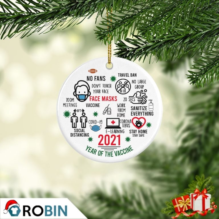 2021 Keepsake Bauble Year Of The Vaccine Pandemic Christmas Ornament