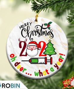 2021 Oh Deer What A Year Merry Christmas Tree Ornament