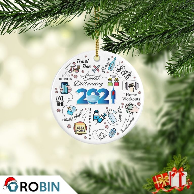 2021 Social Distancing Pandemic Keepsake Christmas Ornament
