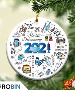 2021 Social Distancing Pandemic Keepsake Christmas Ornament