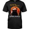 Black Cat Halloween Ch Ch Ch Ki Ki Ki 6 Freet People T Shirt