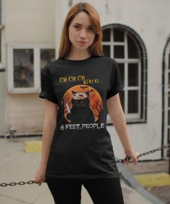 Black Cat Halloween Ch Ch Ch Ki Ki Ki 6 Freet People T Shirt