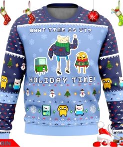 Adventure Time Christmas Time What Time Is It Holiday Time Ugly Christmas Sweater