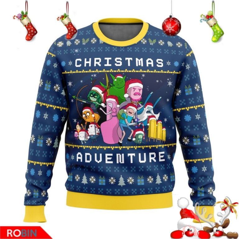 Adventure Time Festive Winter Ugly Christmas Sweater