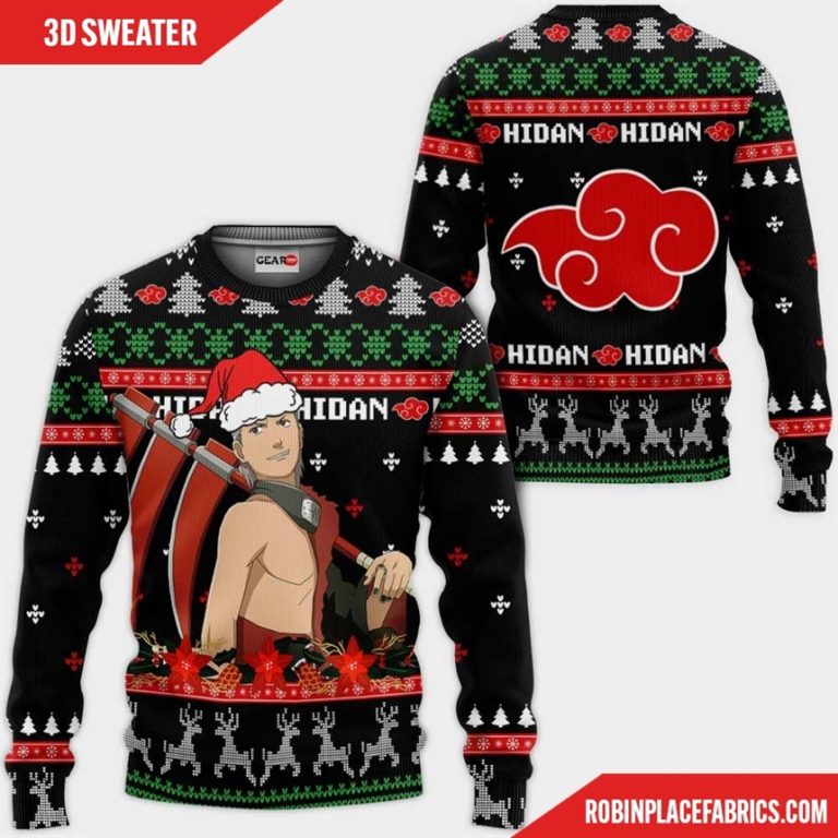 Akatsuki Hidan Ugly Christmas Sweater Custom Naruto Anime Xmas Gifts