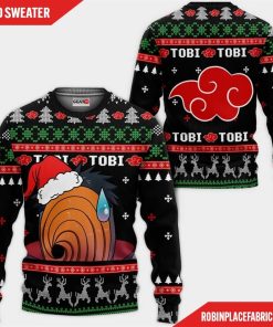 Akatsuki Tobi Ugly Christmas Sweater Custom Naruto Anime Xmas Gifts