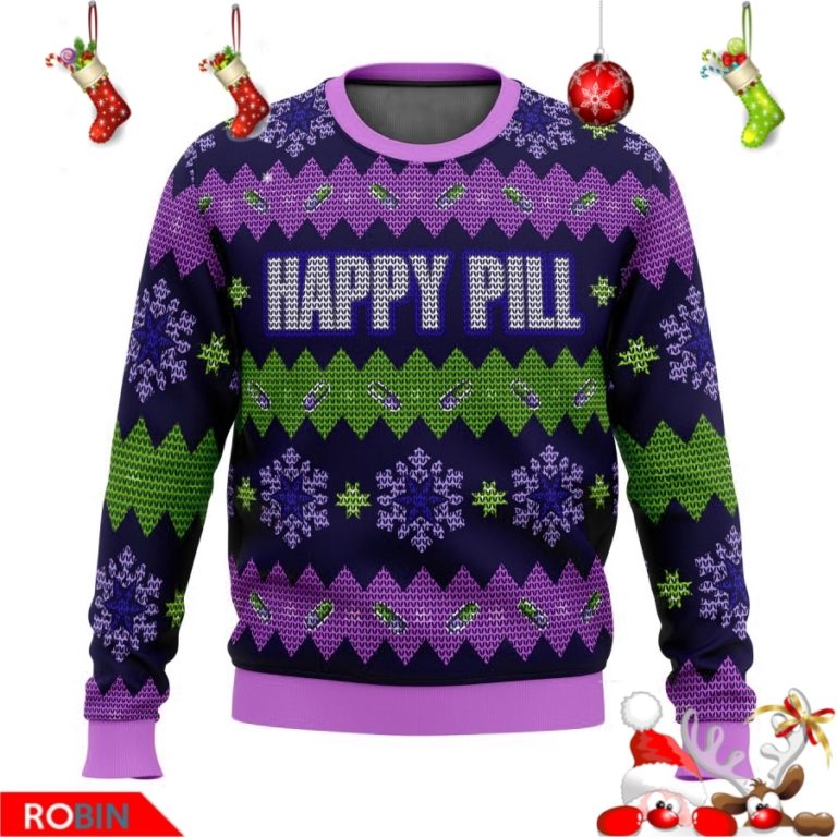 Akira Kaneda Happy Pill Ugly Christmas Sweater