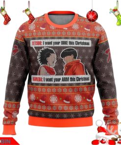 Akira Shotaro Kaneda Bike Tetsuo Shima ARM Ugly Christmas Sweater Akira Shotaro Kaneda Bike Tetsuo Shima ARM Ugly Christmas Sweater