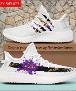 Alcorn State Braves Yeezy Boost White Sneakers Alcorn State Braves Yeezy Boost White Sneakers