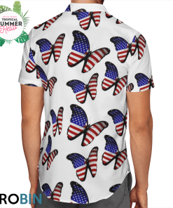 Amazing American Flag Butterflies Hawaiian Shirts Amazing American Flag Butterflies Hawaiian Shirts