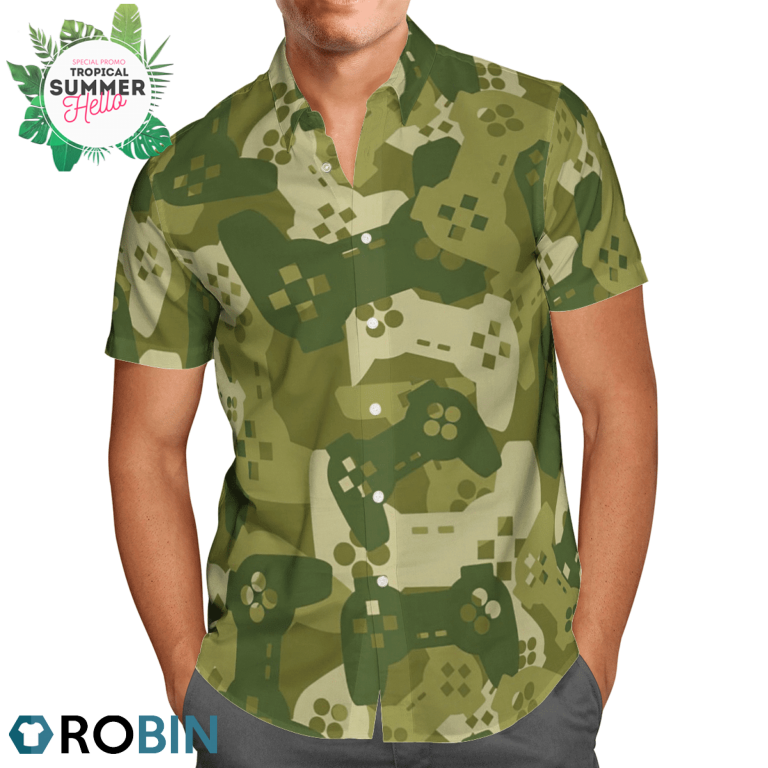 Amazing Camouflage Gaming Joysticks Hawaiian Shirts