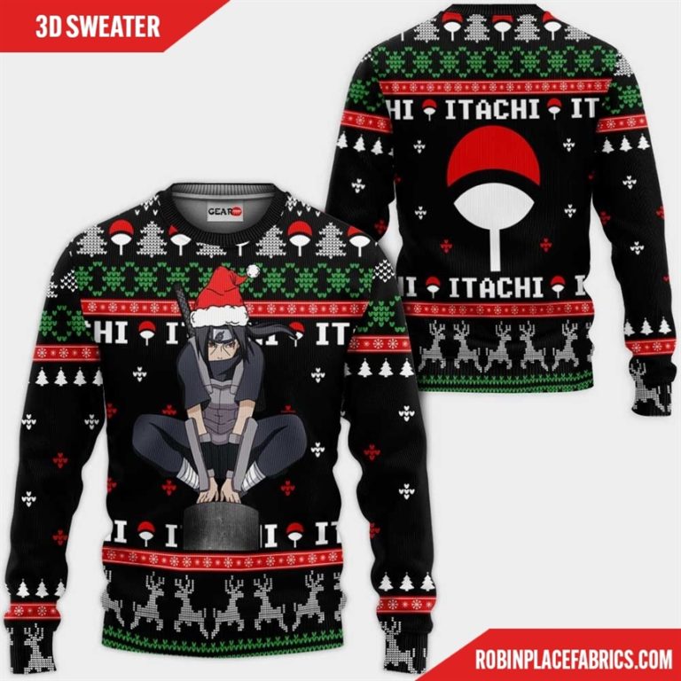 Anbu Itachi Ugly Christmas Sweater Custom Naruto Anime Xmas Gifts