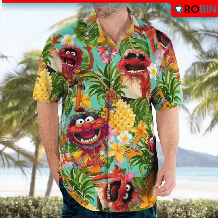 Animal Muppet Aloha Shirt, Casual Button Down Shirt