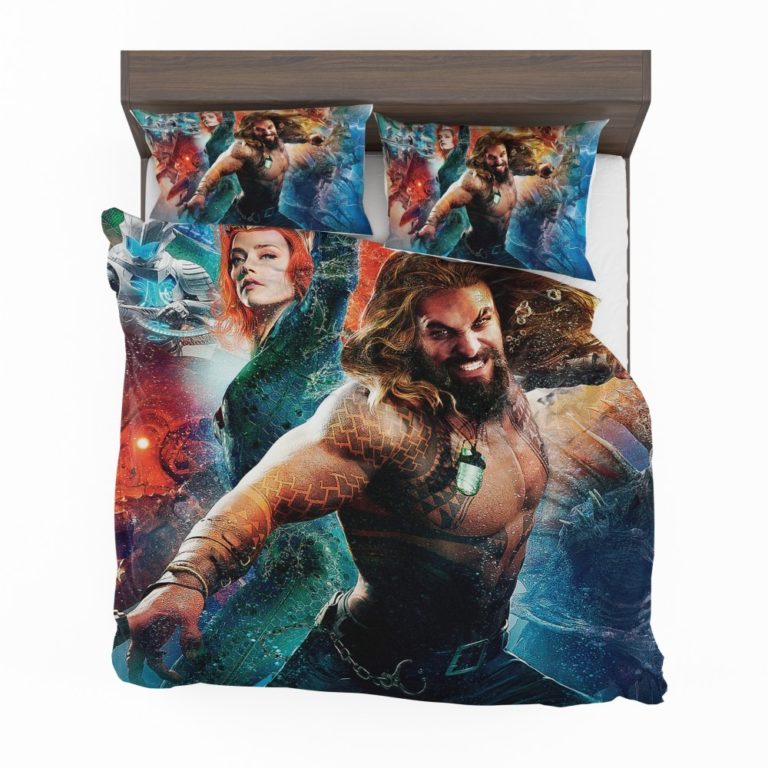 Aquaman Movie Amber Heard Jason Momoa Mera DC Universe Duvet cover and Pillow Case