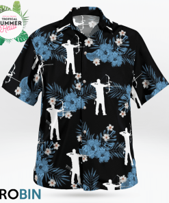 Archery Hawaiian Shirts, Casual Button Down Short Sleeve Shirt