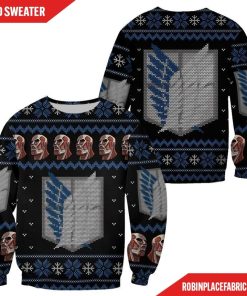 Attack On Titan Shirt Scout Ugly Christmas Sweater Jacket Costume