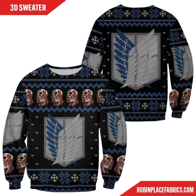 Attack On Titan Shirt Scout Ugly Christmas Sweater Jacket Costume