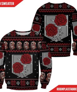Attack On Titan Ugly Christmas Sweater Garrison Xmas Gift Custom Clothes