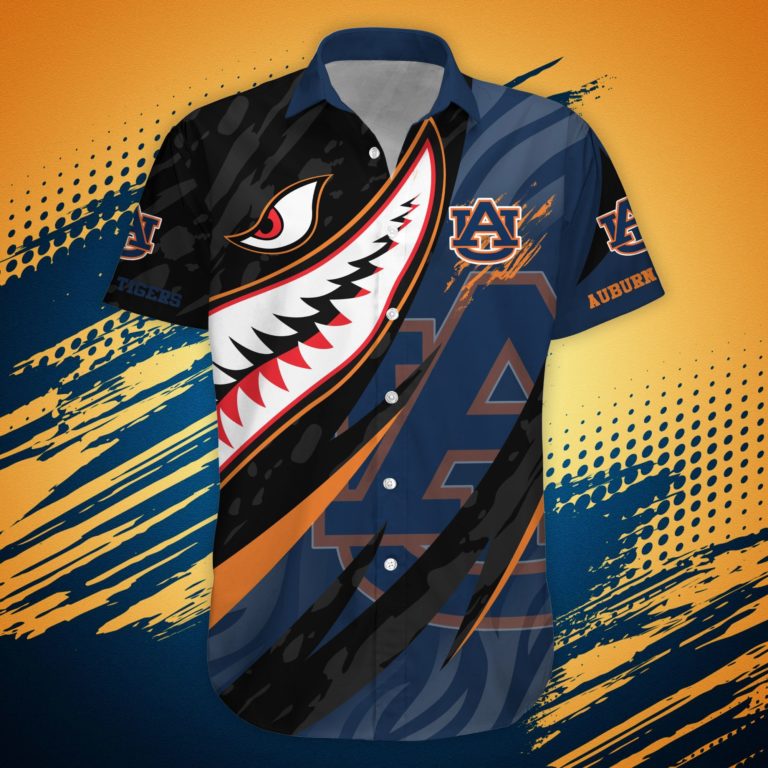 Auburn Tigers Shirt Hawaii Shirt Shark Summer Hawaii Style