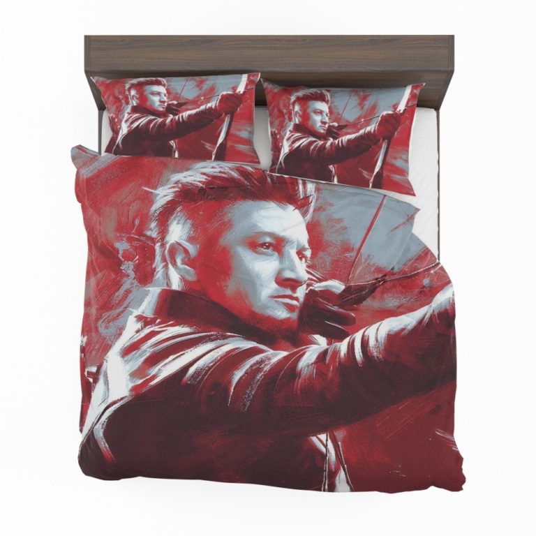 Avengers Endgame Movie Hawkeye Jeremy Renner MCU Duvet cover and Pillow Case