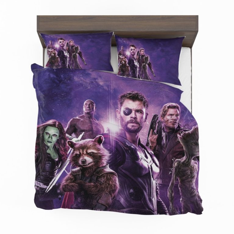 Avengers Infinity War Drax The Destroyer Star Lord Gamora Thor Groot Rocket Raccoon Bedding Set