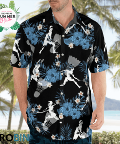Badminton Hawaiian Shirts, Casual Button Down Short Sleeve Shirt Badminton Hawaiian Shirts, Casual Button Down Short Sleeve Shirt
