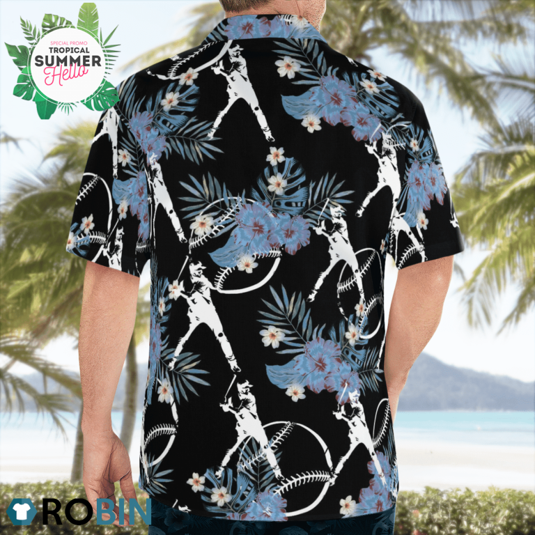 Baseball Hawaiian Shirts, Casual Button Down Short Sleeve Shirt