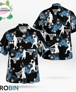Basketball Hawaiian Shirts, Casual Button Down Short Sleeve Shirt