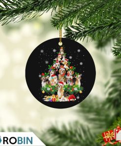 Beagle Christmas Tree Lights Christmas Ornament Beagle Christmas Tree Lights Christmas Ornament