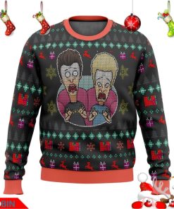Beavis And Butthead Daaaamn Meme Ugly Christmas Sweater