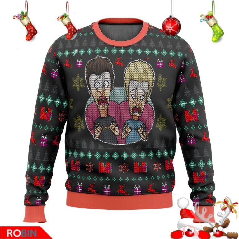 Beavis And Butthead Daaaamn Meme Ugly Christmas Sweater