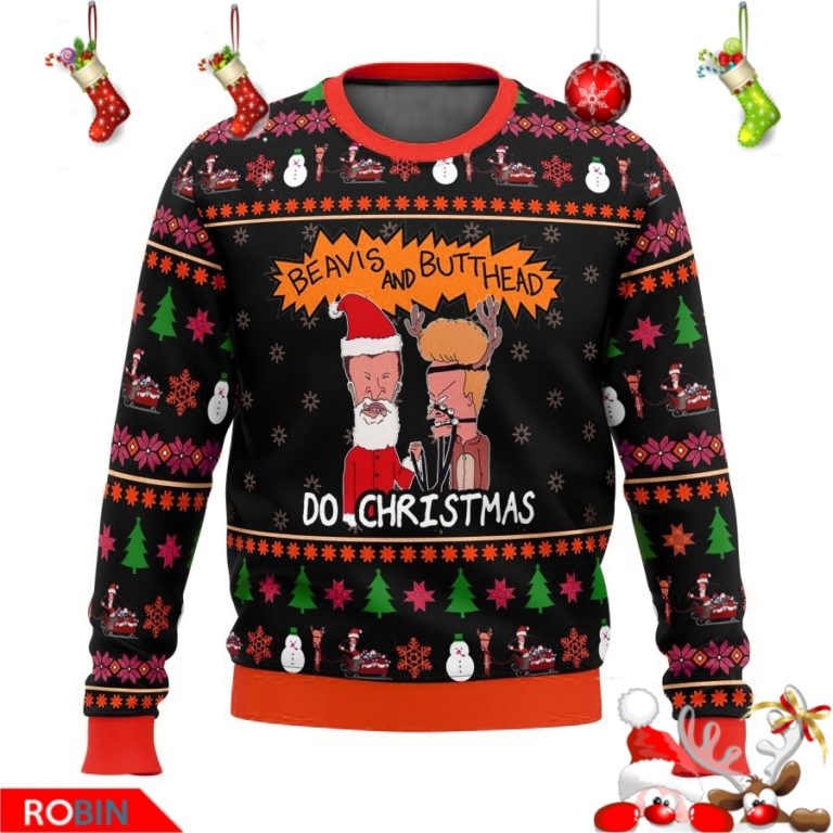 Beavis Butthead Do Christmas Ugly Christmas Sweater