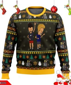 Beavis Butthead Xmas Rock Ugly Christmas Sweater