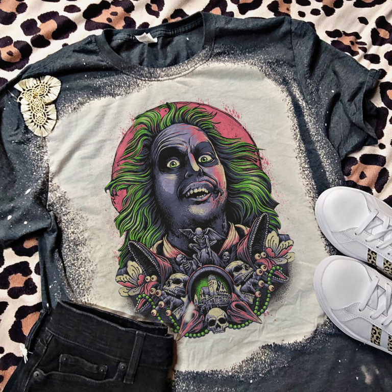 Beetlejuice Skull Bleached T-Shirt