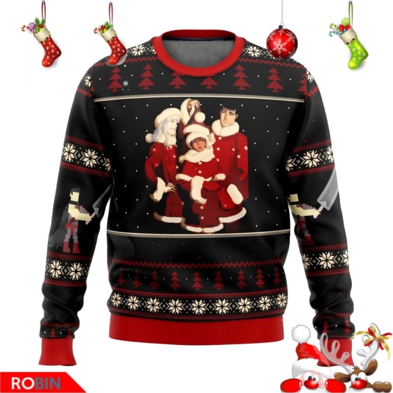 Berserk Guts Casca Griffith Merry Christmas Ugly Christmas Sweater