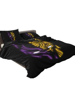 Black Panther Illustration Neon Bedding Set