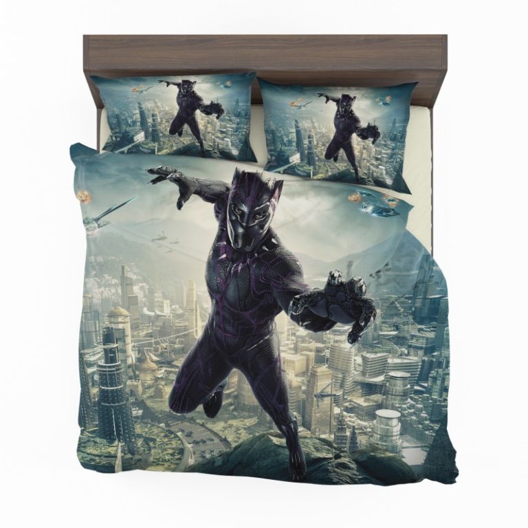 Black Panther Kids Teen Bedding Set (Duvet cover and Pillow Case)