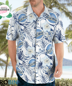 Blue Moon Beer Hawaiian Shirts, Casual Button Down Short Sleeve Shirt