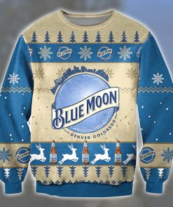 Blue Moon Belgian White Beer Ugly Christmas Sweater