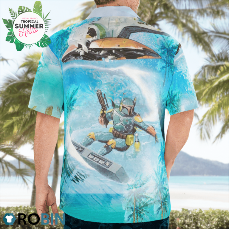 Boba Fett Surfing Star Wars Hawaiian Shirts
