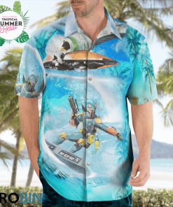Boba Fett Surfing Star Wars Hawaiian Shirts Boba Fett Surfing Star Wars Hawaiian Shirts