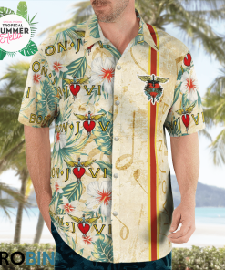 Bon Jovi Band Hawaiian Shirts, Casual Button Down Short Sleeve Shirt Bon Jovi Band Hawaiian Shirts, Casual Button Down Short Sleeve Shirt