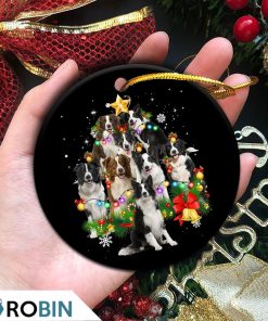Border Sheepdog Christmas Tree Lights Christmas Ornament