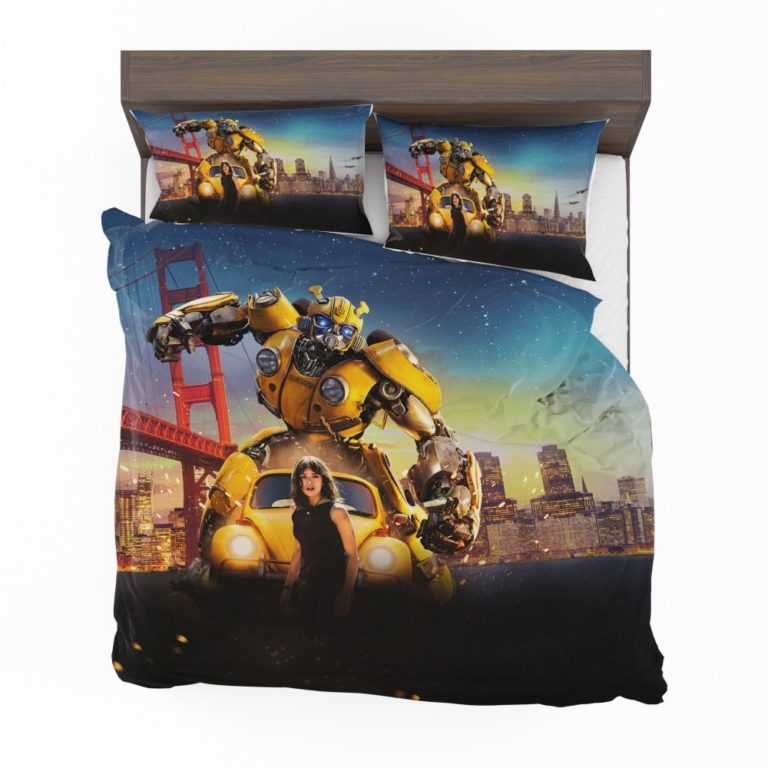 Bumblebee Movie Transformers Hailee Steinfeld Bedding Set (Duvet cover and Pillow Case)