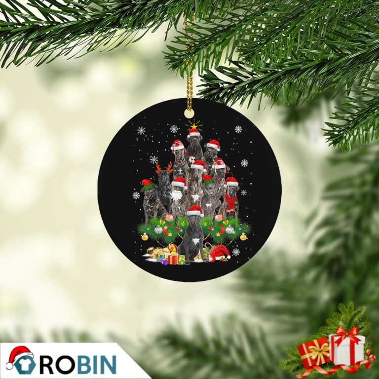Cane Corso Christmas Tree Lights Christmas Ornament