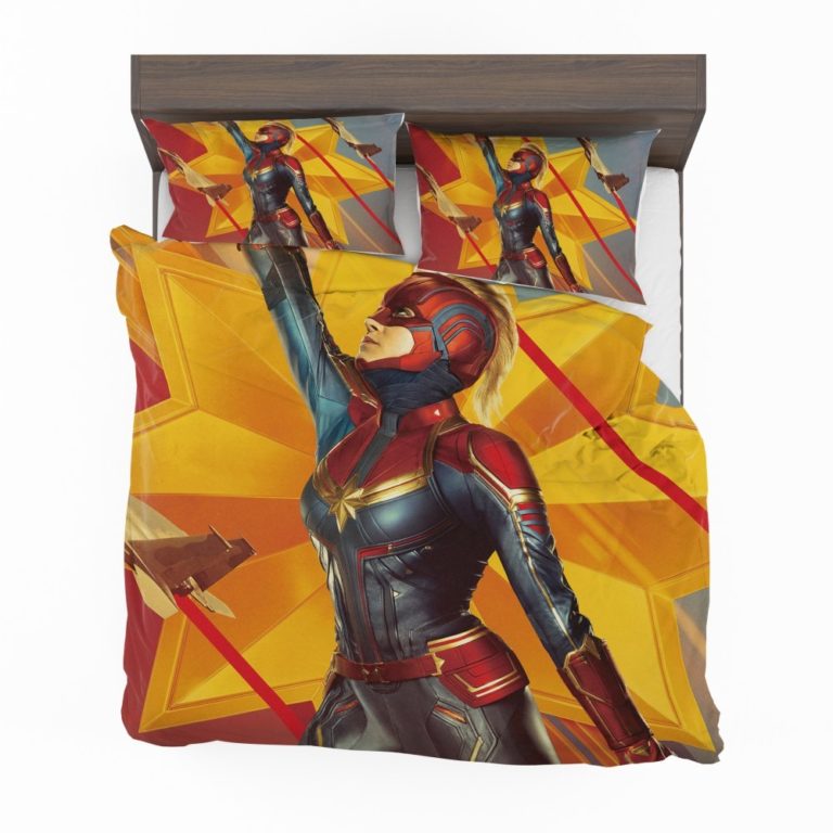 Captain Marvel Movie Brie Larson Avenger Bedding Set (Duvet cover and Pillow Case)