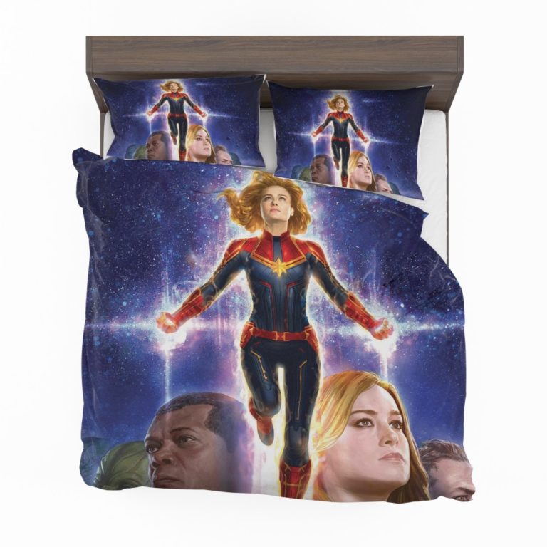 Captain Marvel Movie Brie Larson SHIELD Duvet cover and Pillow Case