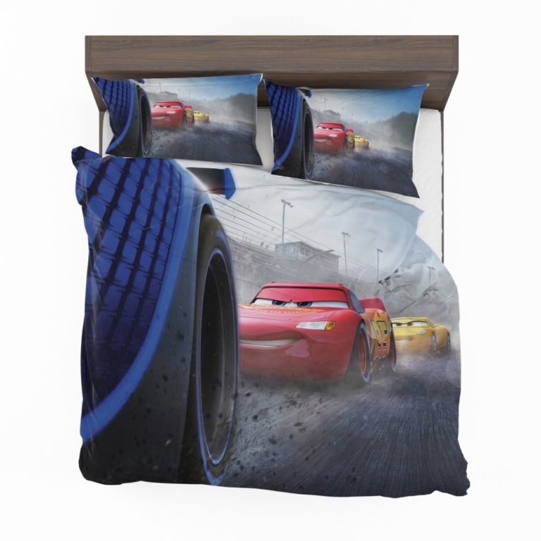 Cars 3 Movie Cruz Ramirez Jackson Storm Lightning McQueen Bedding Set (Duvet cover and Pillow Case)