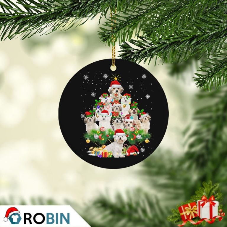 Cavachon Christmas Tree Lights Christmas Ornament
