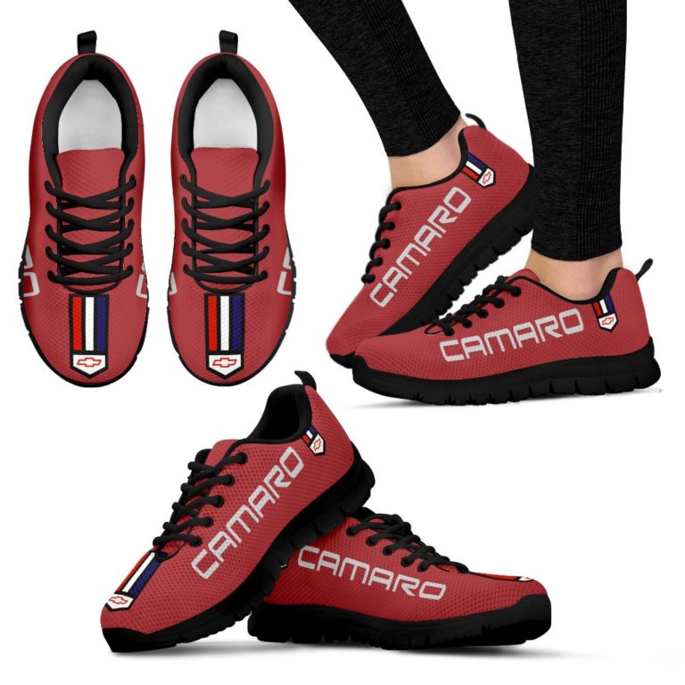 Chevrolet Camaro Breathable Running Shoes Garnet Red Tintcoat